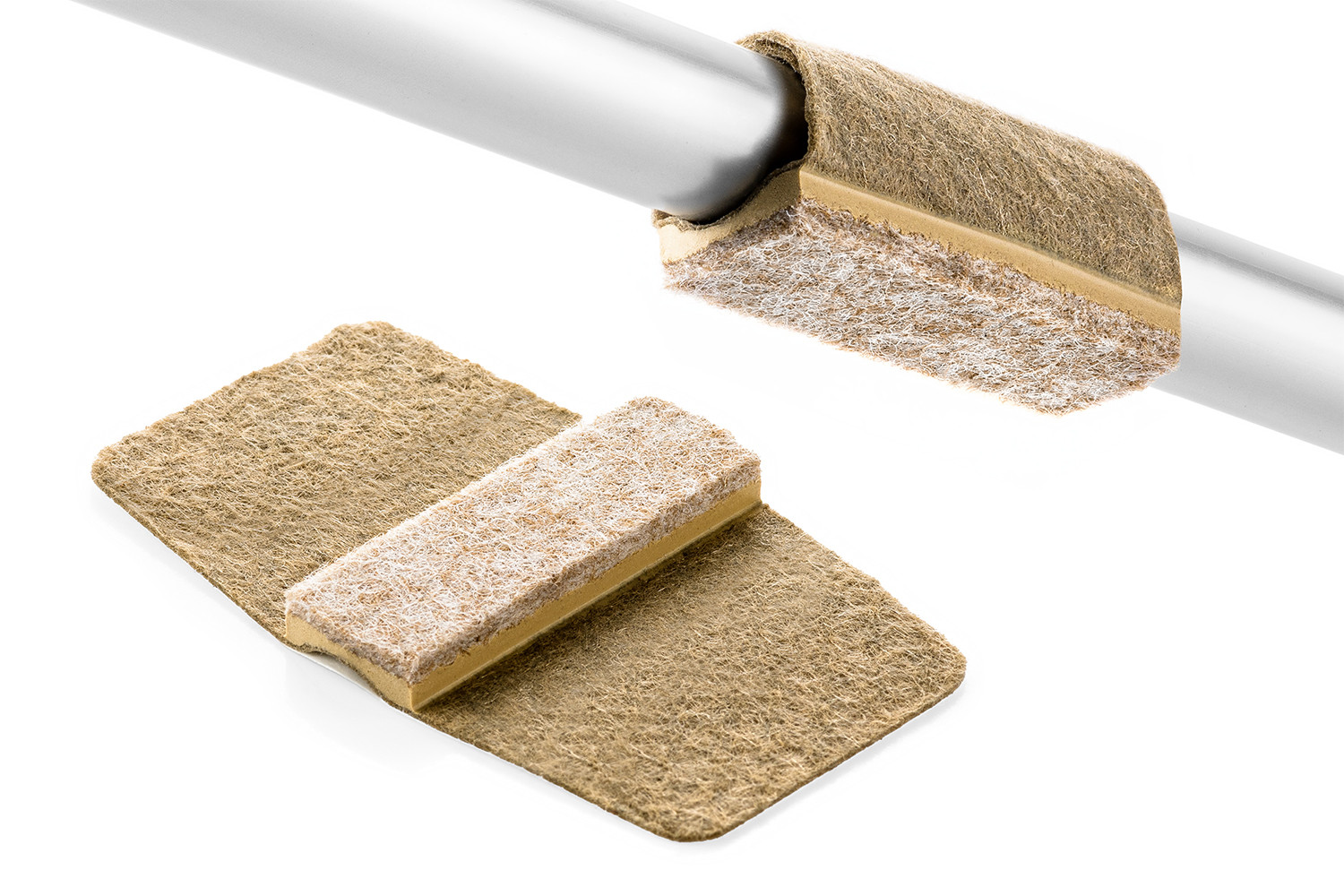 Möbeltass, rörskydd i filt, för liggande rör, Wrap Around