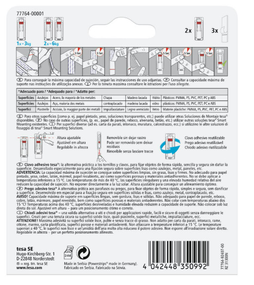 Samoprzylepny wieszak na zdjęcia, gwoździe samoprzylepne